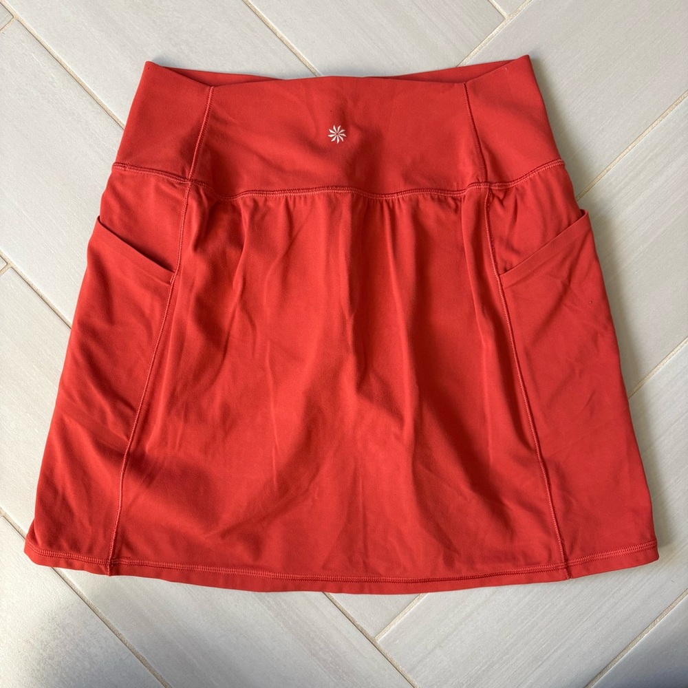 Athleta Women’s Salutation Stash Pocket 16.5 Inch Skort, Rust Color - Picture 4 of 6